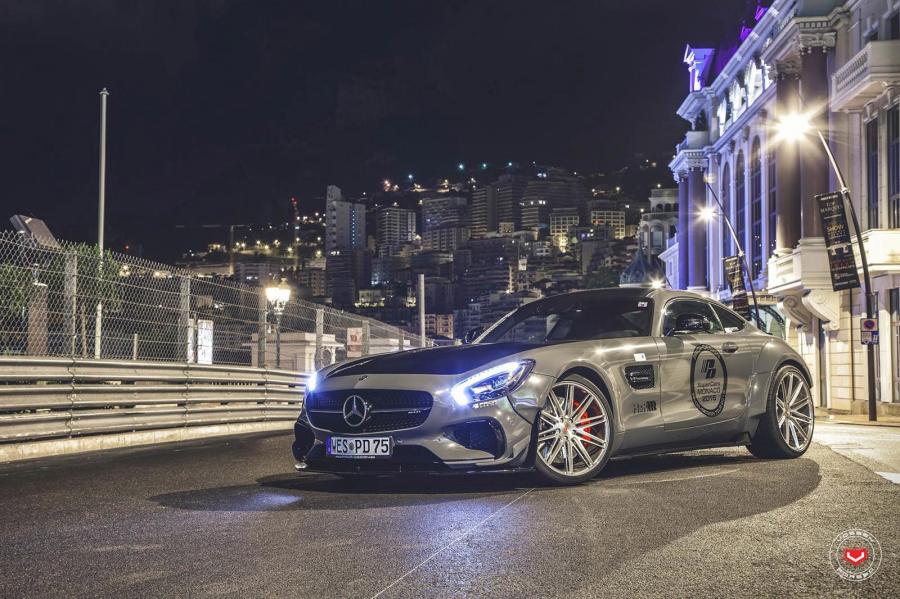 Mercedes-AMG GT S in Grey by Prior Design on Vossen Wheels (VPS-307) '2016